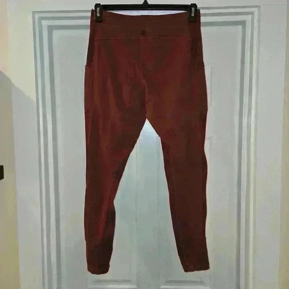 Glyder Street Leggings Womens Utility Stretch High Waist Pants Pink Red Size XL - Picture 6 of 10